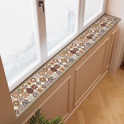 Patterned Absorbent Windowsill Protective Mat, Non-Slip, Easy to Cut, 110 x 30 cm, C