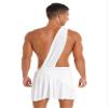 Moggemol Men’s Greek Toga Gladiator Skirt Costume, White, S–3XL view 4