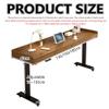 Height-Adjustable Overbed Table with Wheels and Drawer view 2