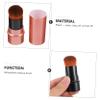 VALICLUD Retractable Makeup Brushes for Powder and Foundation, Nylon and Plastic, 2 Count, Face view 3