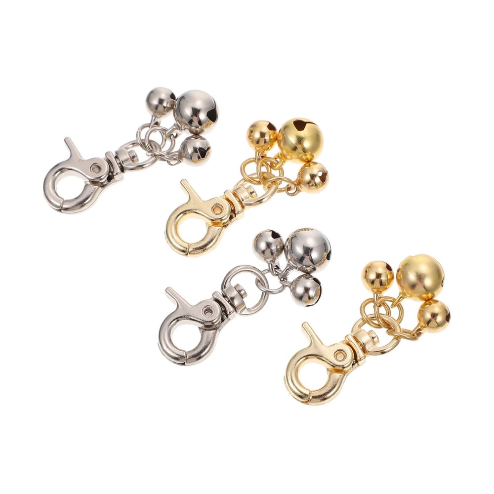 IMIKEYA 4-Piece Clear Bell Charms for Pet Collars