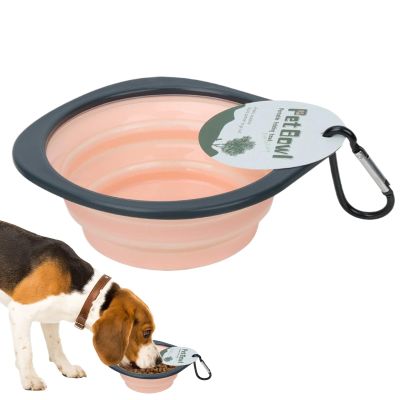 Foldable Dog Bowl with Carabiner for Outdoor Travel