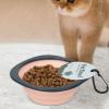 Foldable Dog Bowl with Carabiner for Outdoor Travel view 3