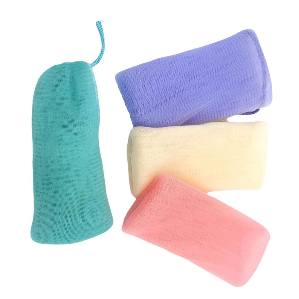 4 Mesh Soap Bags for Foamy Cleansing