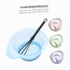 Healeved 5-Piece Hair Dye Bowl Set, Transparent Plastic, with Stirring Sticks, Non-Slip, 6.3 x 5.6 x 2.4 in, for Salons and Home Use view 4