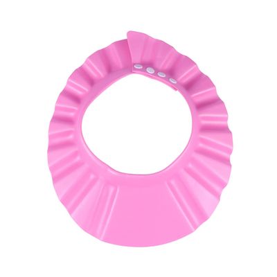 Adjustable EVA Baby Bath Cap for Bathing and Haircuts, Pink