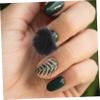 CALLARON Removable Nail Art Decorations, Fluffy Balls, 24 Pieces view 3