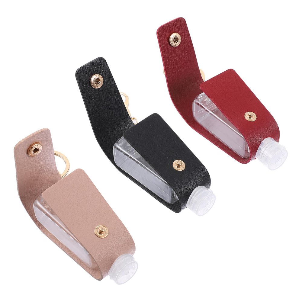 30 ml Travel Bottle Keychains, 3-Pack, PU, Christmas Gift Ideas