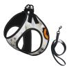 Dog Harness and Leash with Snowy Owl Eyes, Soft Mesh, Padded, No-Pull view 1