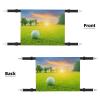 InOmak Green Golf Ball Sunset Printed Cat Hammock, Double-Sided Hanging Bed for Small Dogs and Pets, M view 2