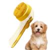 Dog Bath Brush with Handle for Short or Long Hair view 1