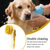 Dog Bath Brush with Handle for Short or Long Hair view 2