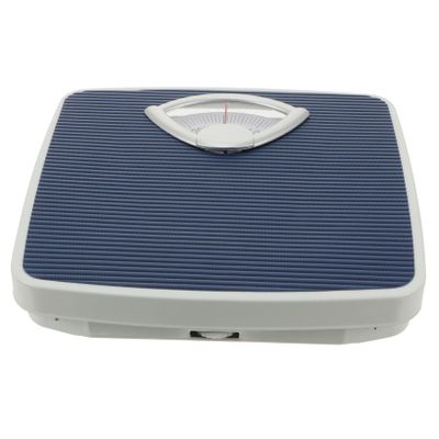 Mechanical Bathroom Scale with Dial, PU Non-Slip Mat, Blue