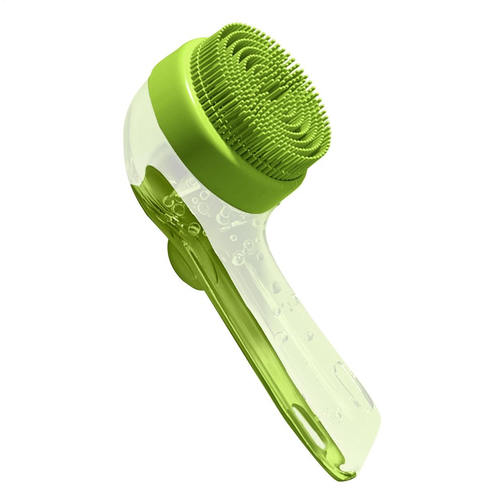 Yhsioaklo Dog Shampoo Brush - Long Handle Soft Pet Shampoo Brush