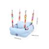 ibasenice Cotton Cage Hammock for Hamsters and Chinchillas with Hamster Bridge view 2