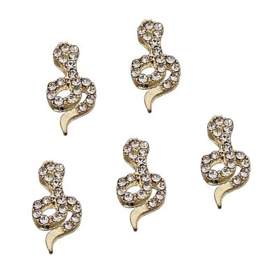 5-Piece 3D Snake Nail Charms