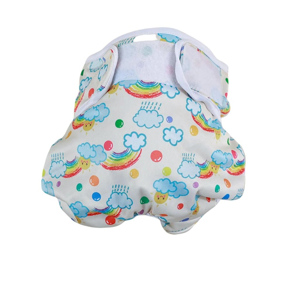 Washable Female Dog Diaper Pants, Rainbow, L