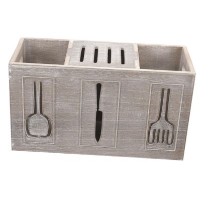 CALLARON Countertop Flatware Holder with Compartments