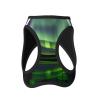 Dog Harness and Leash, Soft Mesh, Dark Northern Lights Print, Padded, No-Pull view 2