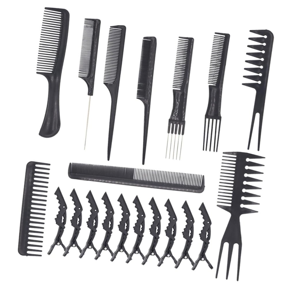 20-Piece Multifunction Comb Set for Men, Wide-Tooth Barber Combs