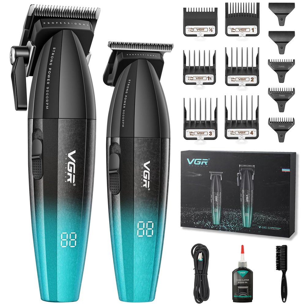 VGR 640S2 Professional Hair Clippers for Men, Cordless Barber Clippers