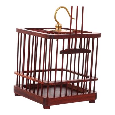 UPKOCH Round Cage with Decorative Wooden Lid for Beetles and Crickets, Portable Dark Wood Insect Enclosure, Random Style