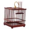 UPKOCH Round Cage with Decorative Wooden Lid for Beetles and Crickets, Portable Dark Wood Insect Enclosure, Random Style view 1