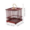 UPKOCH Round Cage with Decorative Wooden Lid for Beetles and Crickets, Portable Dark Wood Insect Enclosure, Random Style view 2