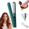 Mini 2-in-1 Hair Straightener and Curler, Portable Travel Styling Tool, Green view 1