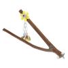 UPKOCH Natural Wood Parrot Perch with Bell view 1