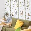Runtoo Large Birch Tree Wall Decal, Peel-and-Stick Forest Animals, Jungle Decor view 4