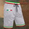 Caxndycing Men's Summer Shorts with Italian Flag, Drawstring, Pockets, and Breathable Fabric view 3