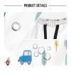 RPLIFE White Cartoon Cars Haircut Apron, Shampoo Cape, Polyester view 4