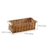 SWOOMEY Medium Handwoven Storage Basket with Wooden Handle view 2