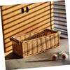 SWOOMEY Medium Handwoven Storage Basket with Wooden Handle view 3