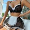 RYTEJFES Sexy Cute Dress Costume for Women, Maid, Nurse, Schoolgirl, Anime Cosplay, XXL view 3