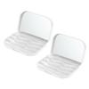 KAILIKETIY 2-Pack White Eyelash Boxes, PP and Low-Magnetic Material, Holds 3 Pairs of False Eyelashes view 1