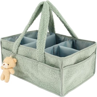RZXBB Baby Diaper Caddy Organizer with Removable Dividers