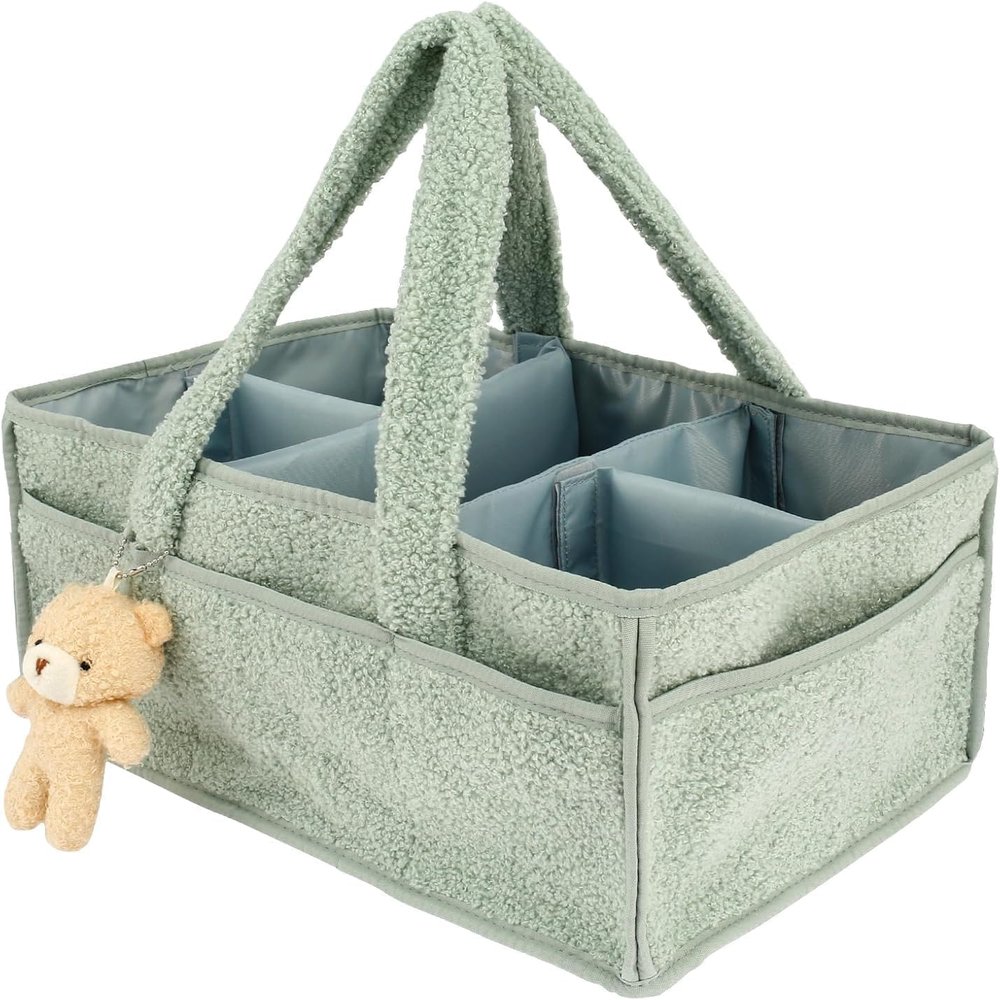 RZXBB Baby Diaper Caddy Organizer with Removable Dividers