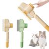 Flea Comb for Cats, 2Pcs Self-Cleaning Flea Comb and Grooming Brush for Pets (A-Green+B-Yellow) view 1
