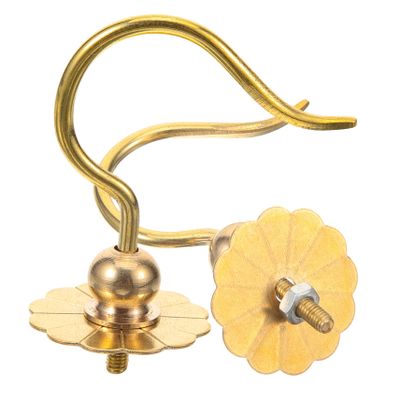 TOYANDONA 2-Piece Brass Hanging Hooks for Quail and Cockatiel Cages