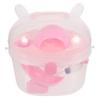 ibasenice Pink Portable Plastic Hamster Carrier for Small Pets view 1