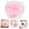 ibasenice Pink Portable Plastic Hamster Carrier for Small Pets view 2