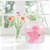 ibasenice Pink Portable Plastic Hamster Carrier for Small Pets view 3