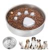 Double-Sided Non-Slip Stainless Steel Slow Feeder Dog Bowl view 1