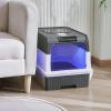 Foldable Enclosed Cat Litter Box with Lid, Drawer, Scratch Mat & Scoop view 3