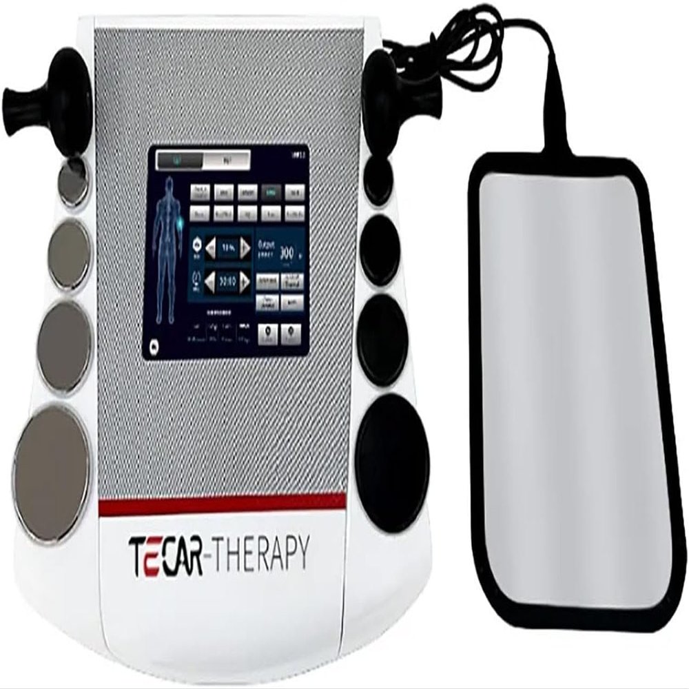 Tecar Therapy Diathermy Device, CET/RET, 4 Modes, 10 Body Areas, 300–448 kHz