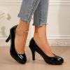Women’s Classic Round-Toe Pumps, High Heels for Business and Everyday Wear (40.5) view 2