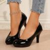 Women’s Classic Round-Toe Pumps, High Heels for Business and Everyday Wear (40.5) view 3