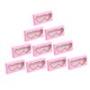10 Pink Heart Paper Eyelash Boxes for False Eyelashes view 1